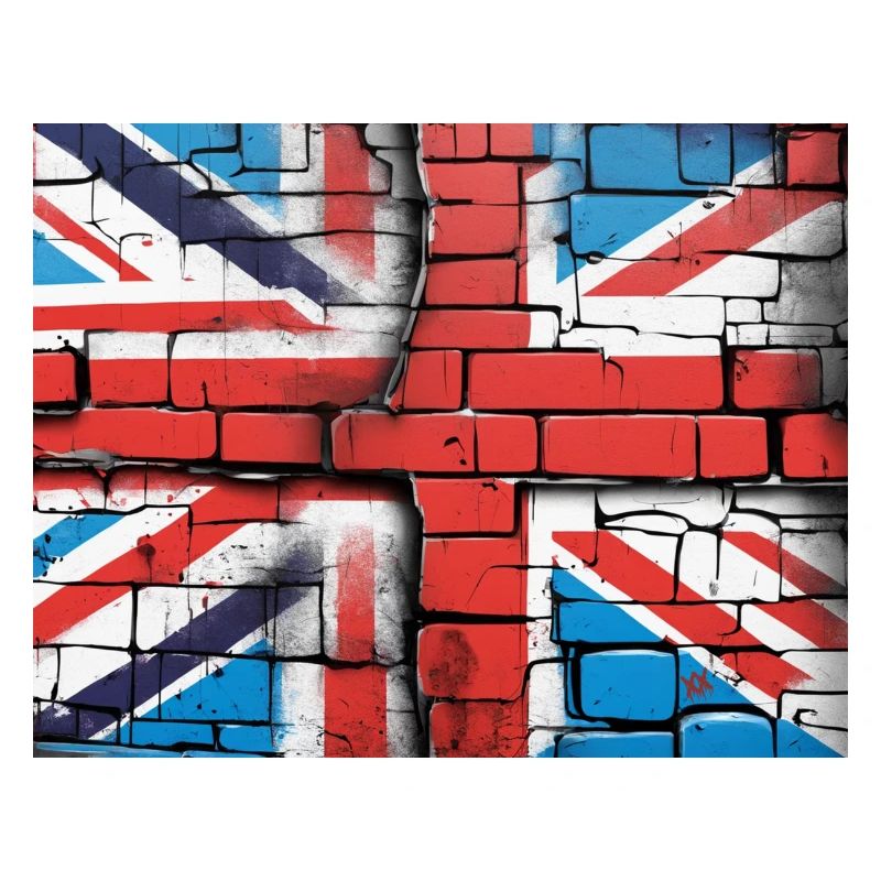 Art graffiti du drapeau britannique