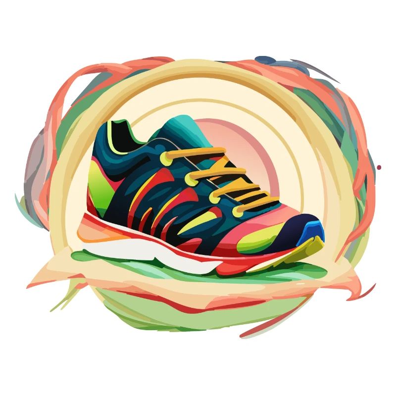 Chaussures de course colorées