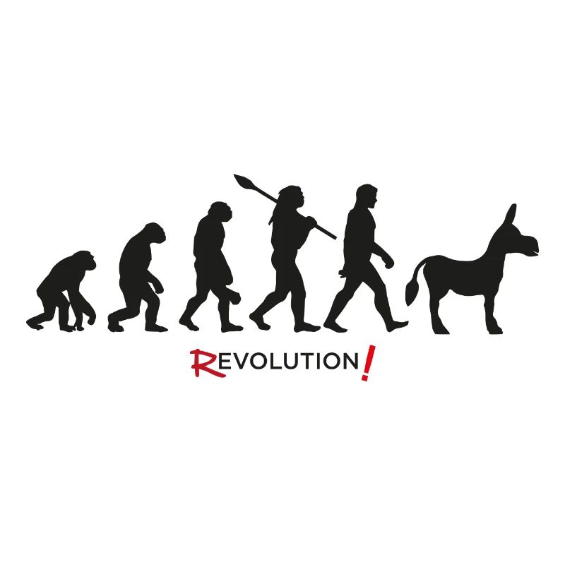 Évolution révolution humour âne cool