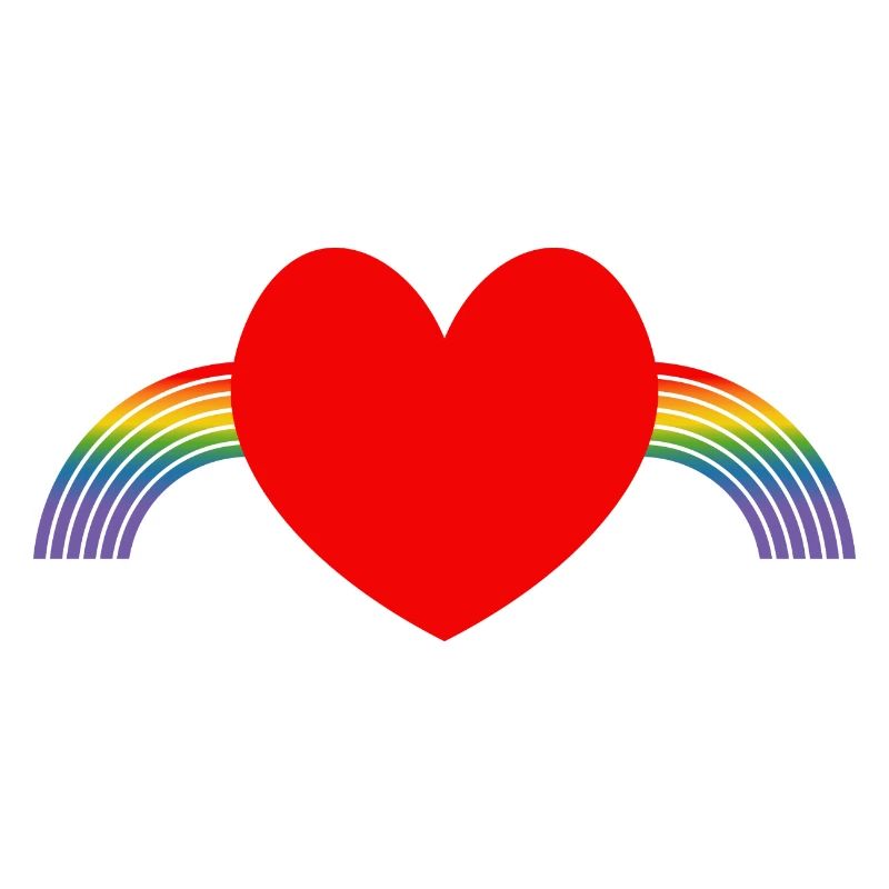 Rainbow pride heart