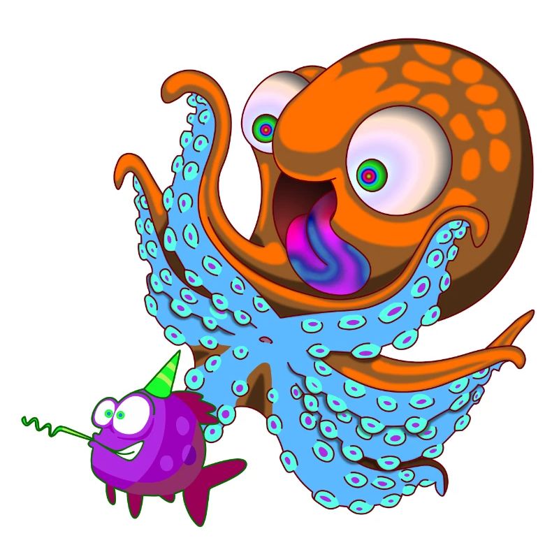 Octopus birthday fish