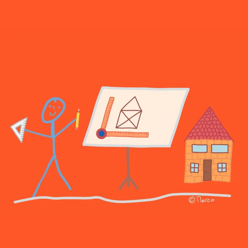 Draftsman Stick figure planner Constructor Job