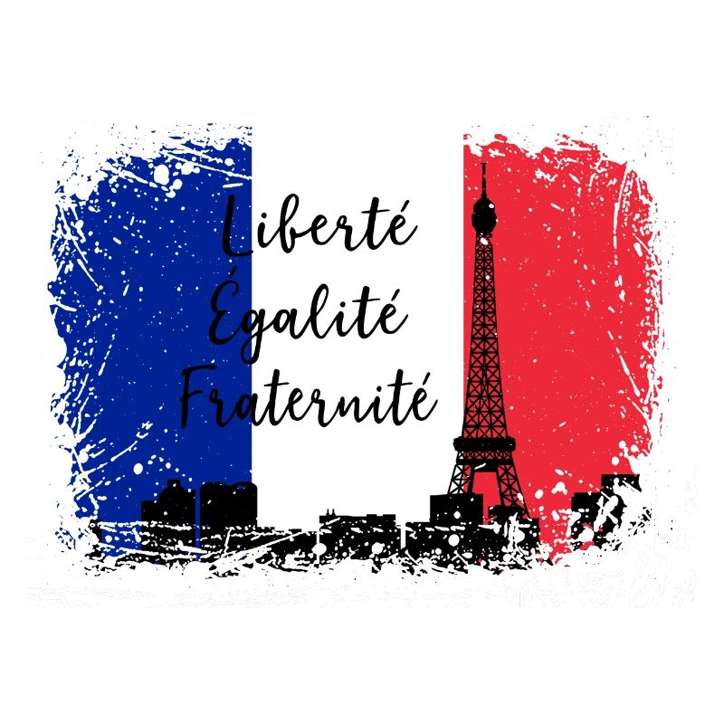 Drapeau français Liberté Egaliteé Fraternité Eiffel