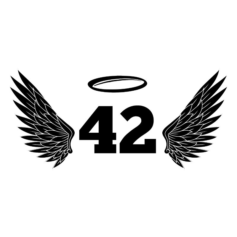 Numéro 42 ange - 42e anniversaire ailes
