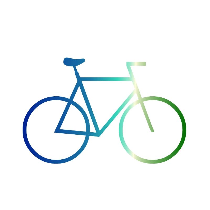 Idée de cadeau de roue de style cool vert bleu vélo