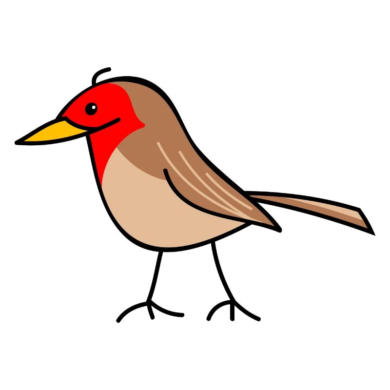 lustiges Rotkehlchen