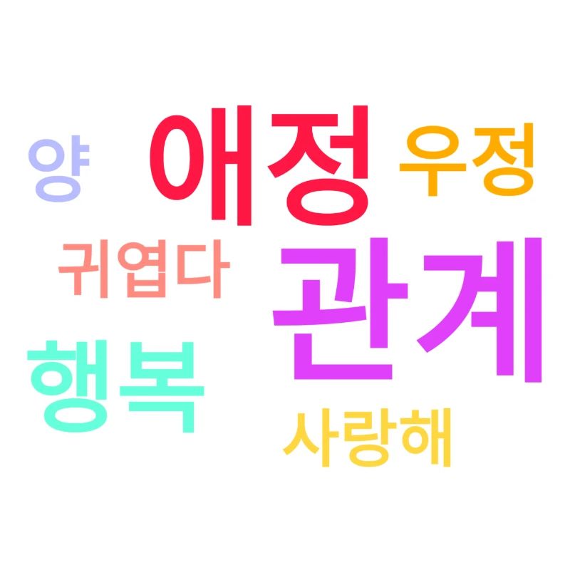 Sentiments, mots, corée, coréen