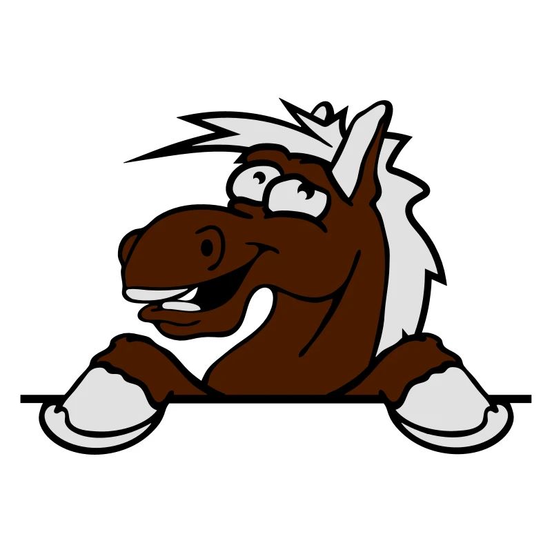 drôle comique mur de cheval de bande dessinée text