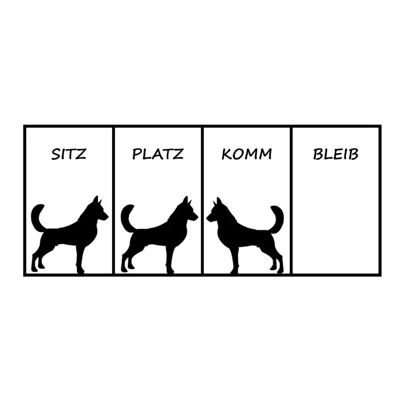Hund Sitz Platz Komm Bleib Geschenkidee