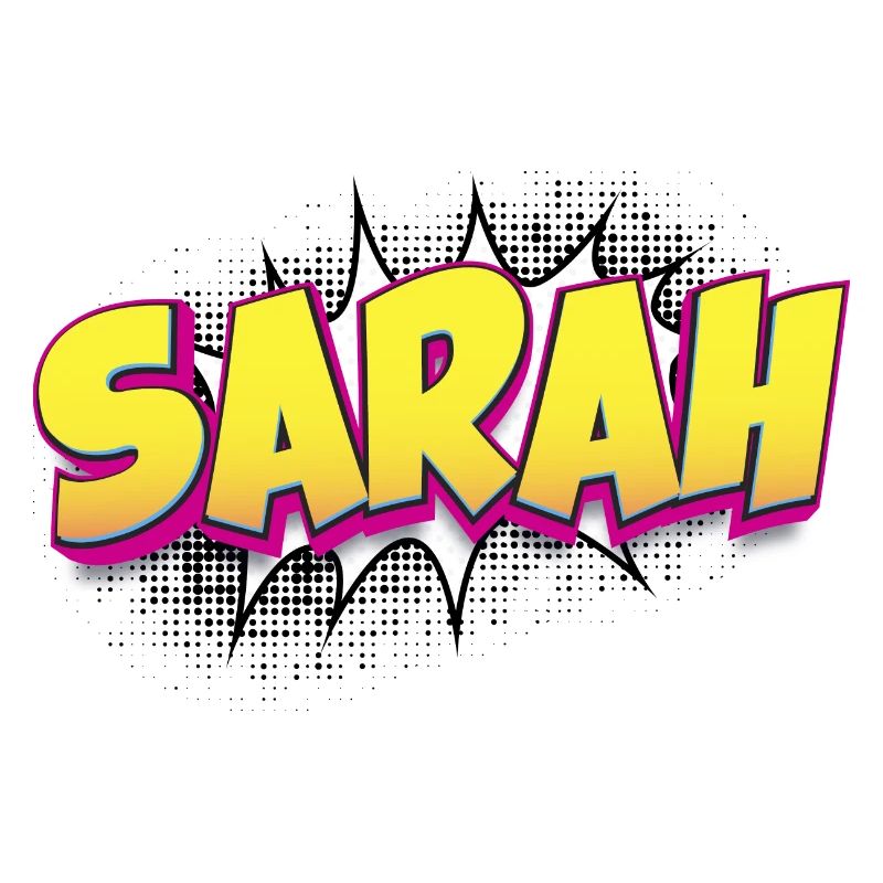 Sarah Custom Name Comic Book Style Pop Art, Sarah