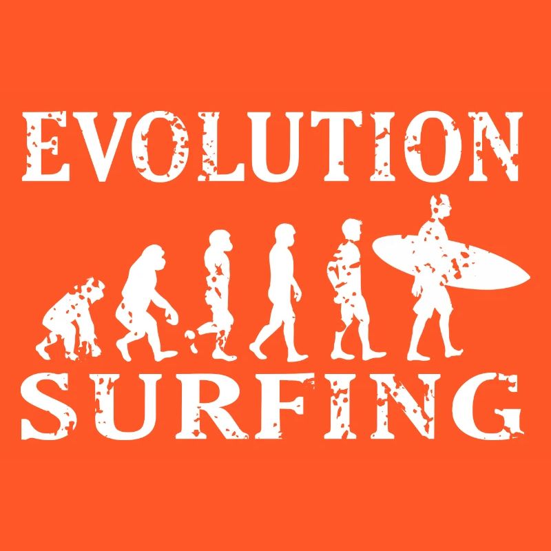 Vintage Surfing Evolution Cool Surfing T-Shirt