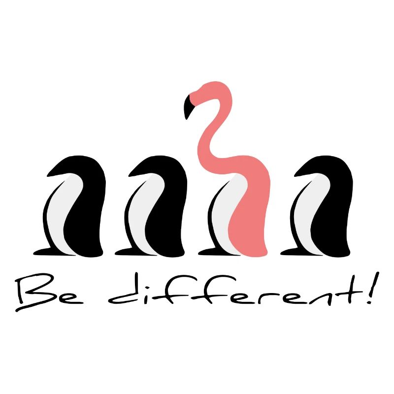 Flamenguin Flamingo under penguin Be different