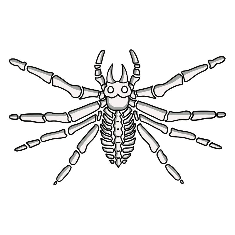 Spinne Halloween Skelett