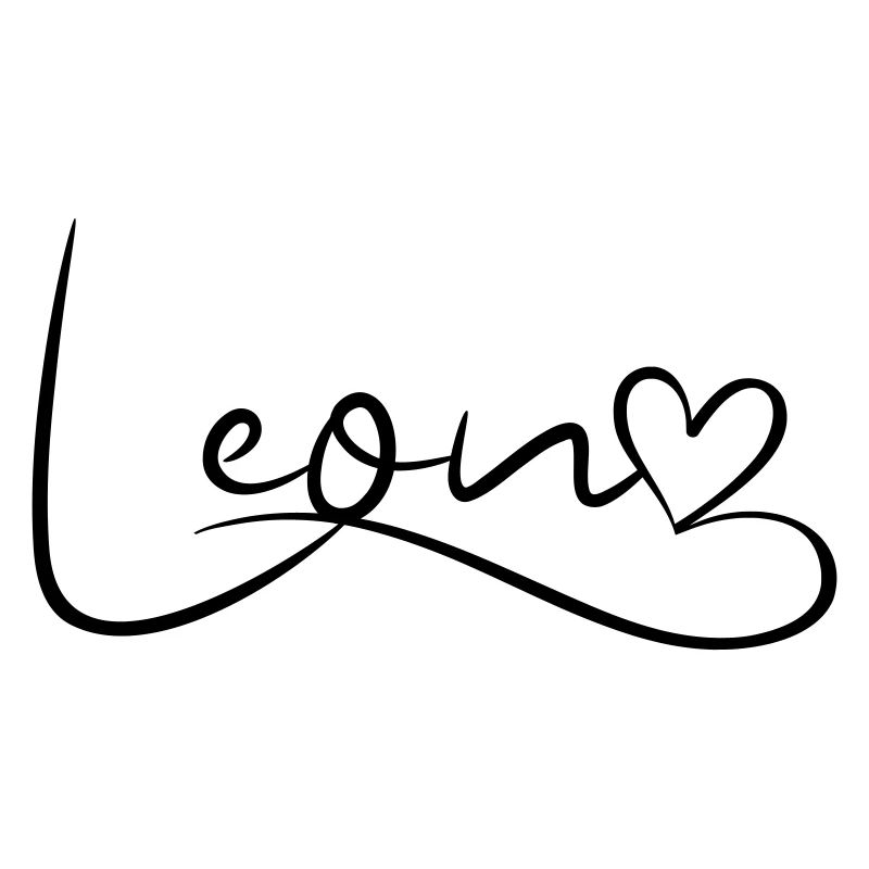 Leon Name First Name Heart Decor