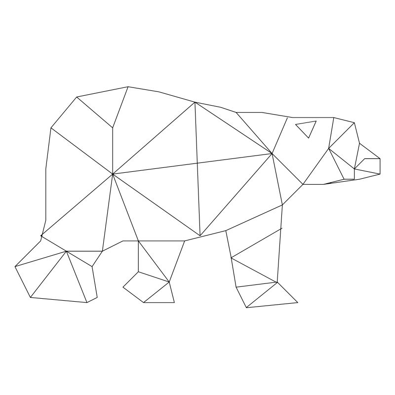 Low poly art - polar bear