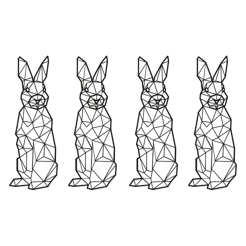 Polygon rabbit rabbit art.