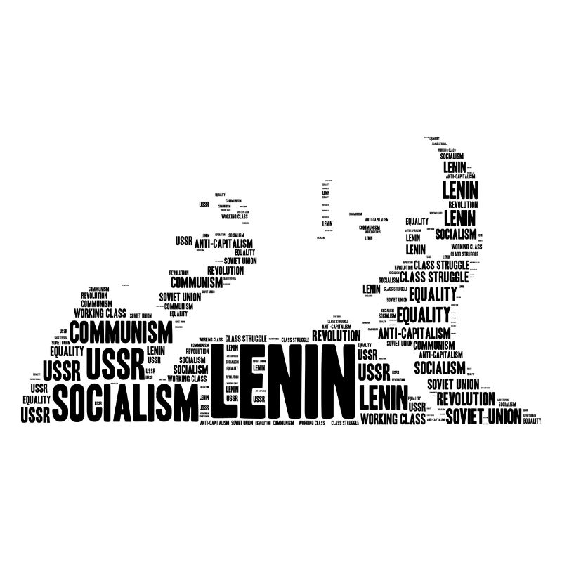 lenin stencil word cloud