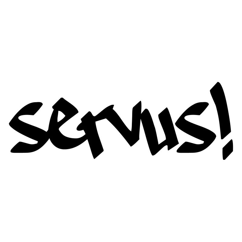 Servus, Dialekt, Gruß, Farbe editierbar