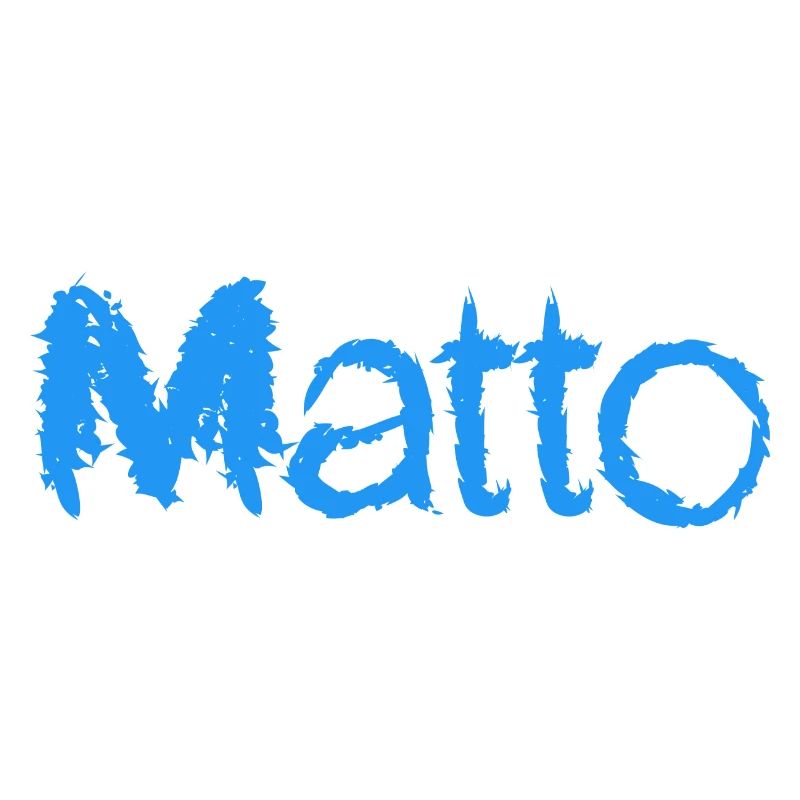 Matto blauer Text toller Name