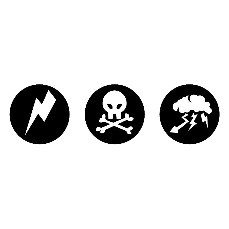 death head plate lightning lightning cloud lightning