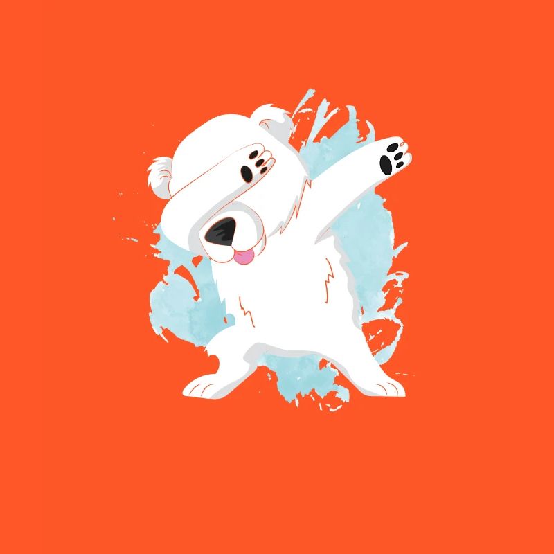 Christmas Polar Bear Dab Polar Bear Dabbing