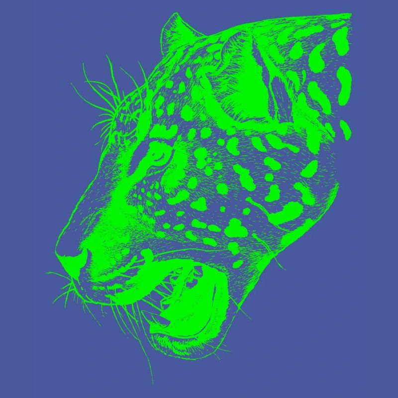Leopard green, leopard, big cat,