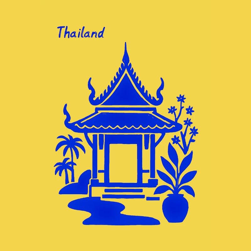 Blauer Thailändischer Pavillon
