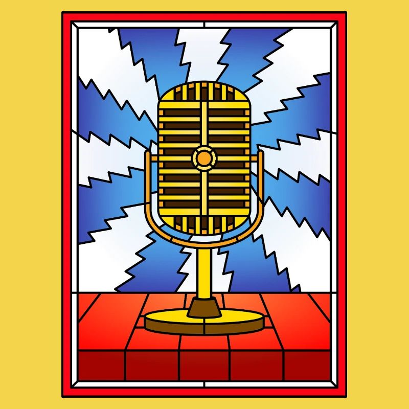 Conception rétro de vitrail micro