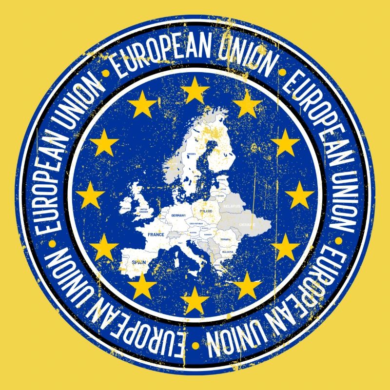 EU Map Circle Stars Emblem