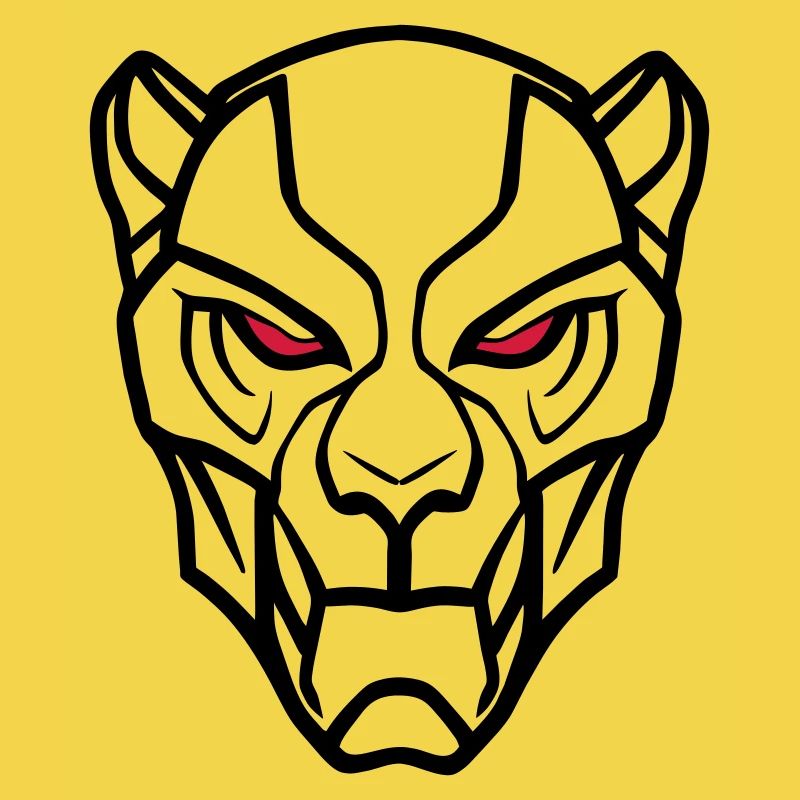 Conception de tête de lion vectorielle