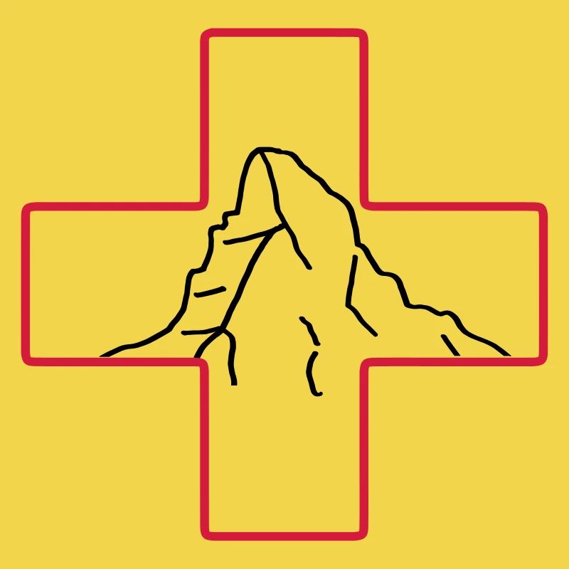 Matterhorn | Schweizer Flagge | Schweiz | Wandern