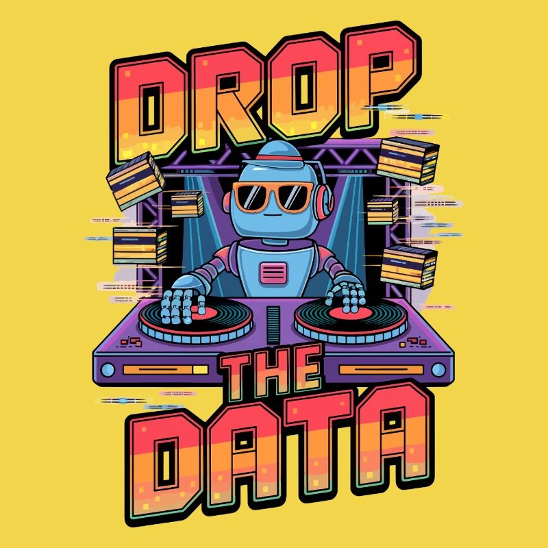 Déposez les données DJ Robot Techno Design