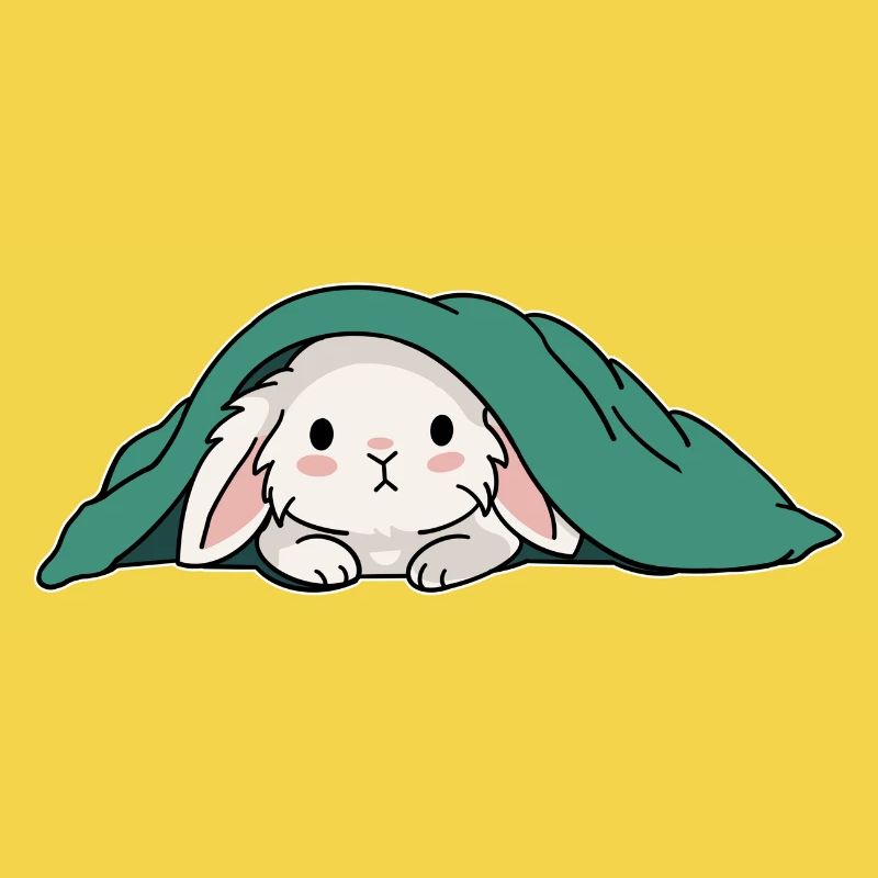 Rabbit under the blanket