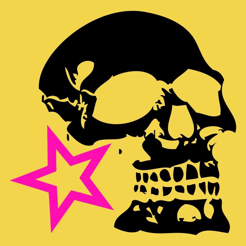 tete de mort crane profil etoile logo