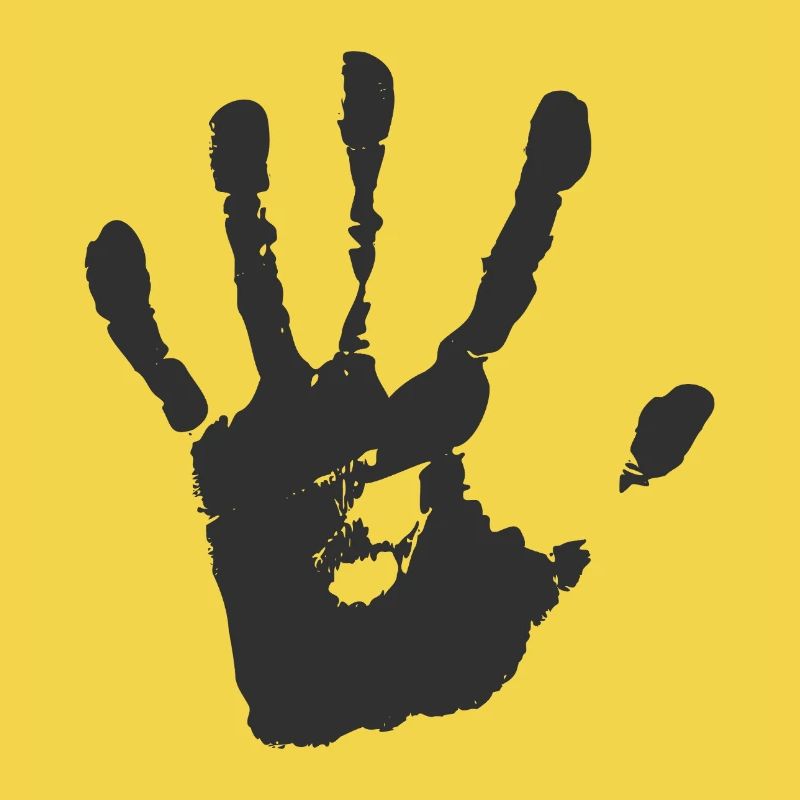 Encre d’impression à la main empreinte de main non interdite ne pas