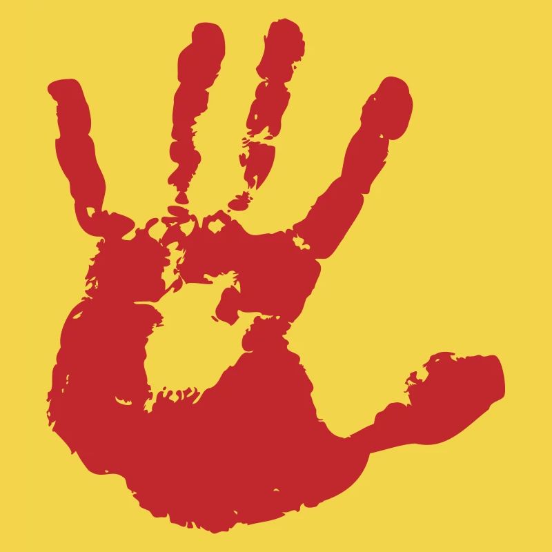 Encre d’impression à la main empreinte de main non interdite ne pas