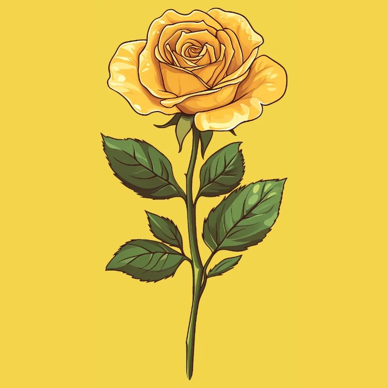 Fleur de rose jaune