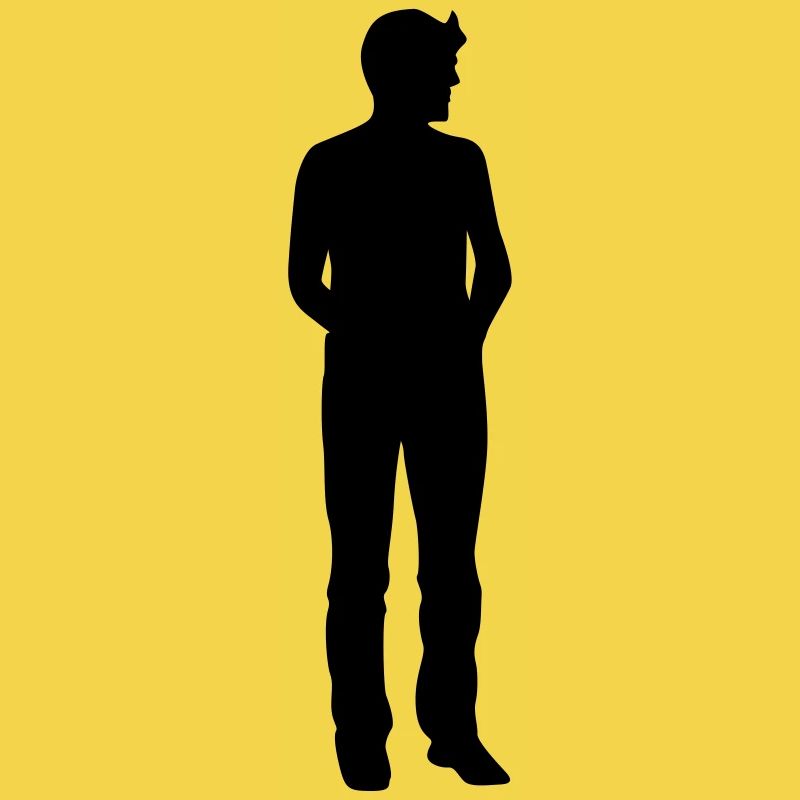 Mann Körper Silhouette Vektor-Design