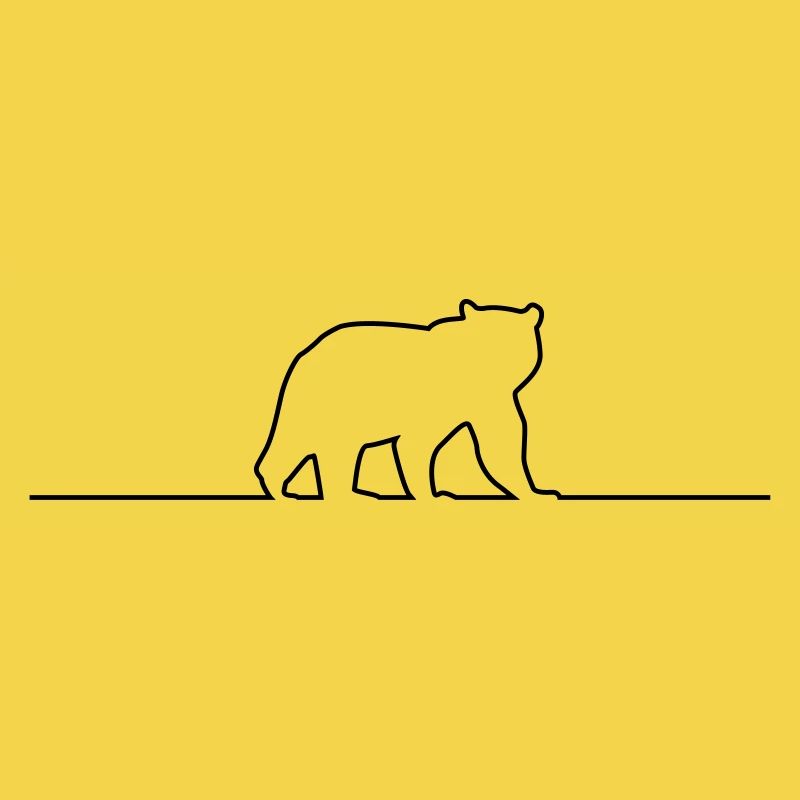 bear silhouette line