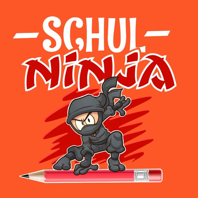 Écolier de formation ninja scolaire