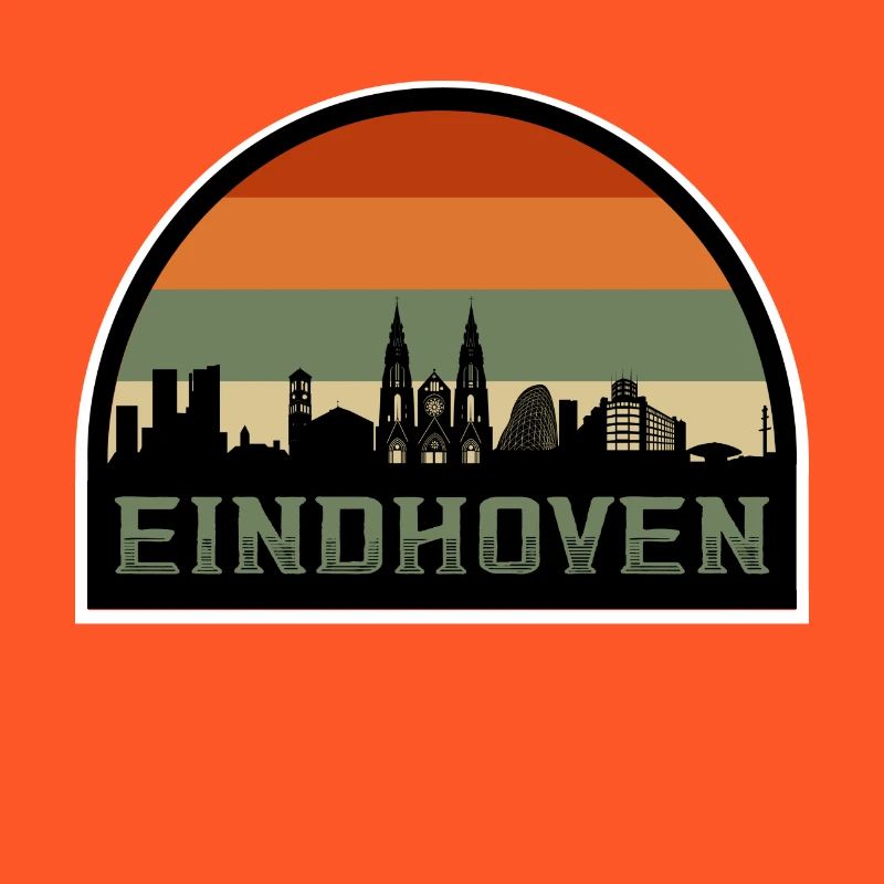Eindhoven Pays-Bas Skyline Souvenir Drapeau Hollandais