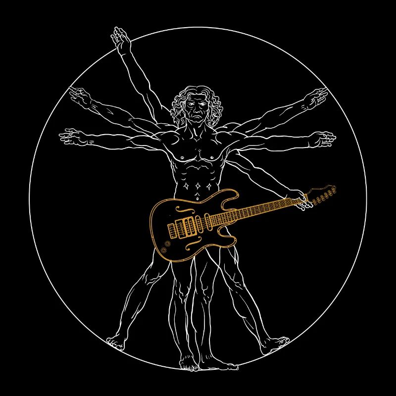 Guitar Da Vinci - Cadeau Guitar Rock