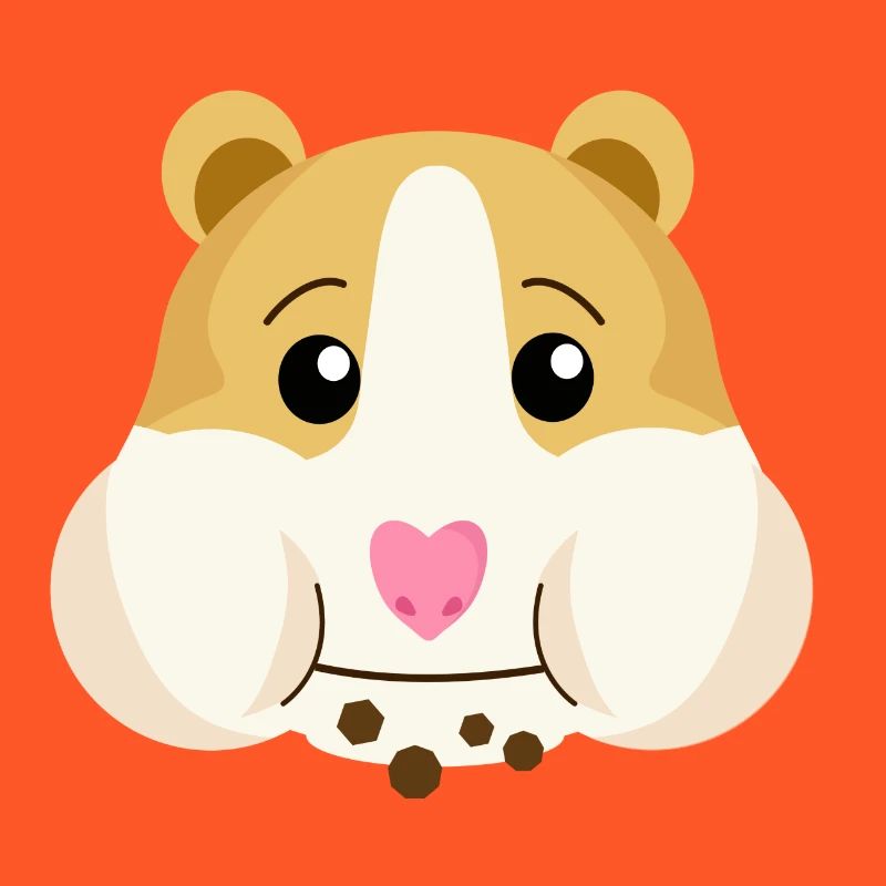 Émoticône emoji drôle bébé hamster cochon d'Inde