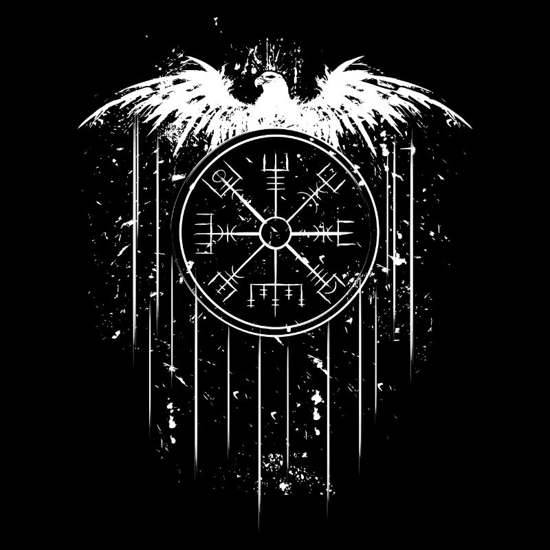 Vegvisir Runic Compass - Eagle Celts Vikings