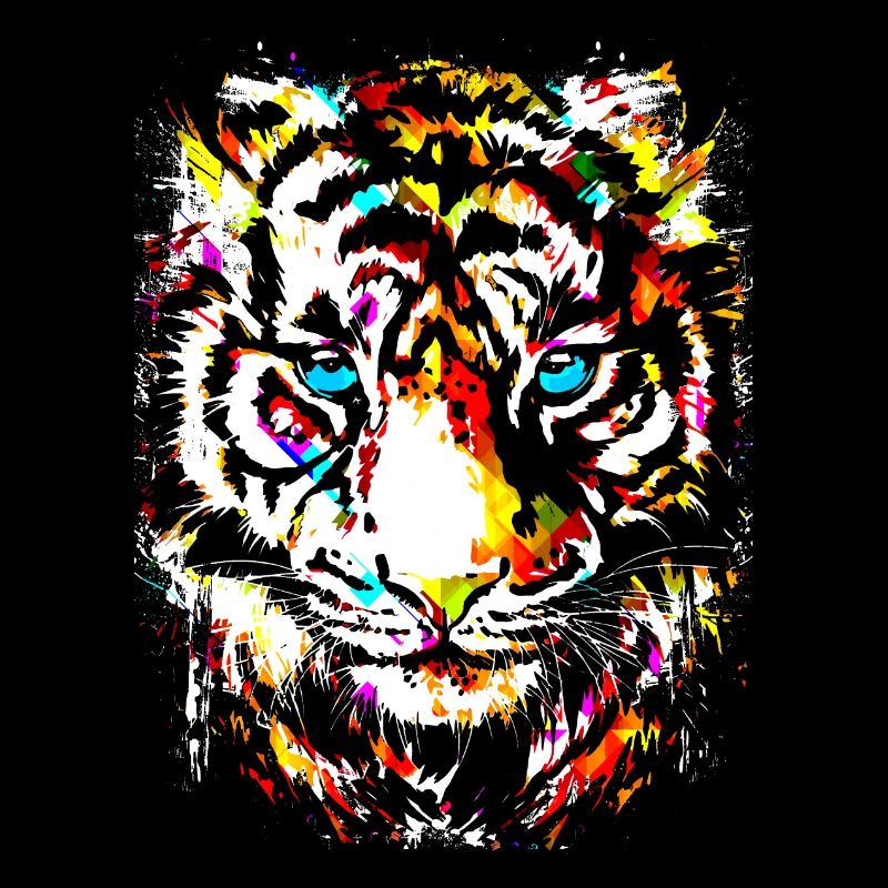 Tiger - Colourful Tiger - Tigazprint
