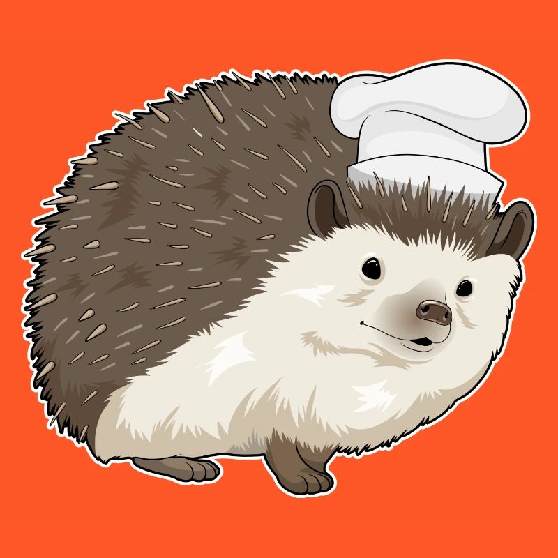 Hérisson Chef Chef Cuisson Chapeau