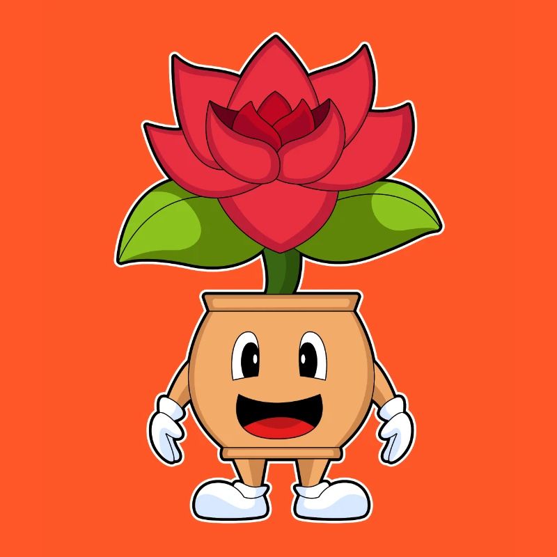Fleurs roses en pot de fleurs