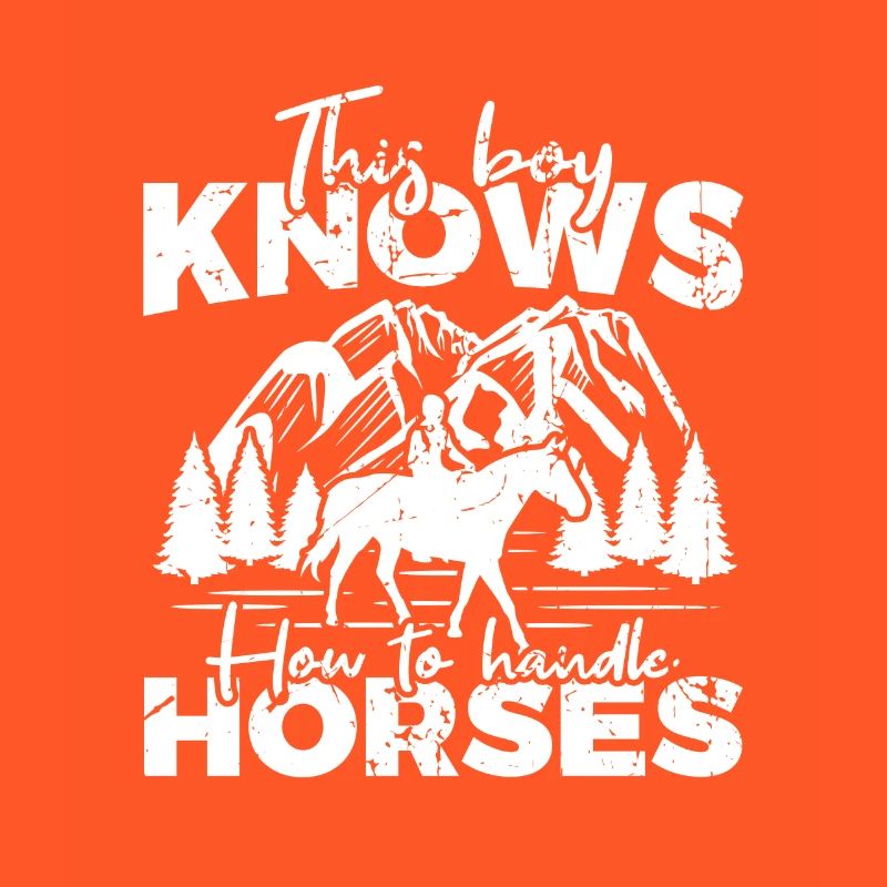 Boy knows how to handle horses
