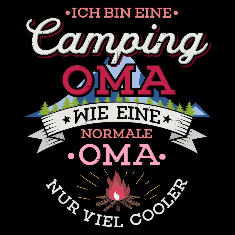 Camping Oma Campingplatz Camper Zelten Lagerfeuer