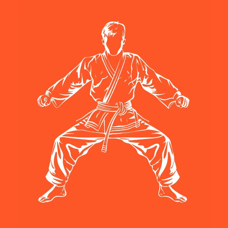 Dessin de garçon de karaté
